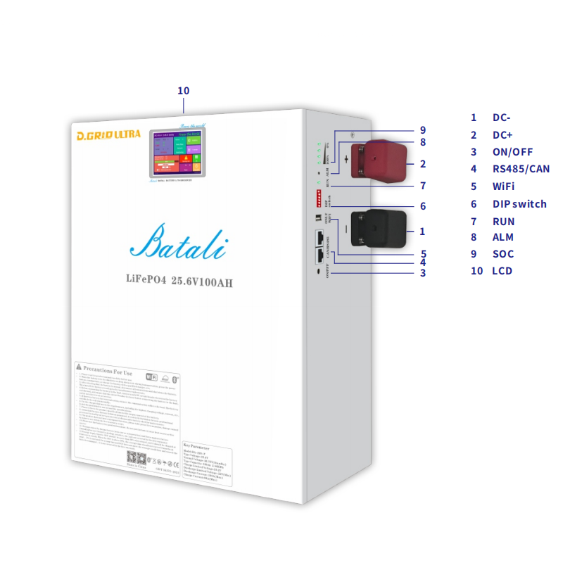 Batali BA-22S-P LiFePO₄ Battery 25.6V 100Ah (2.56kWh) | Safe, Reliable, Efficient Energy Storage