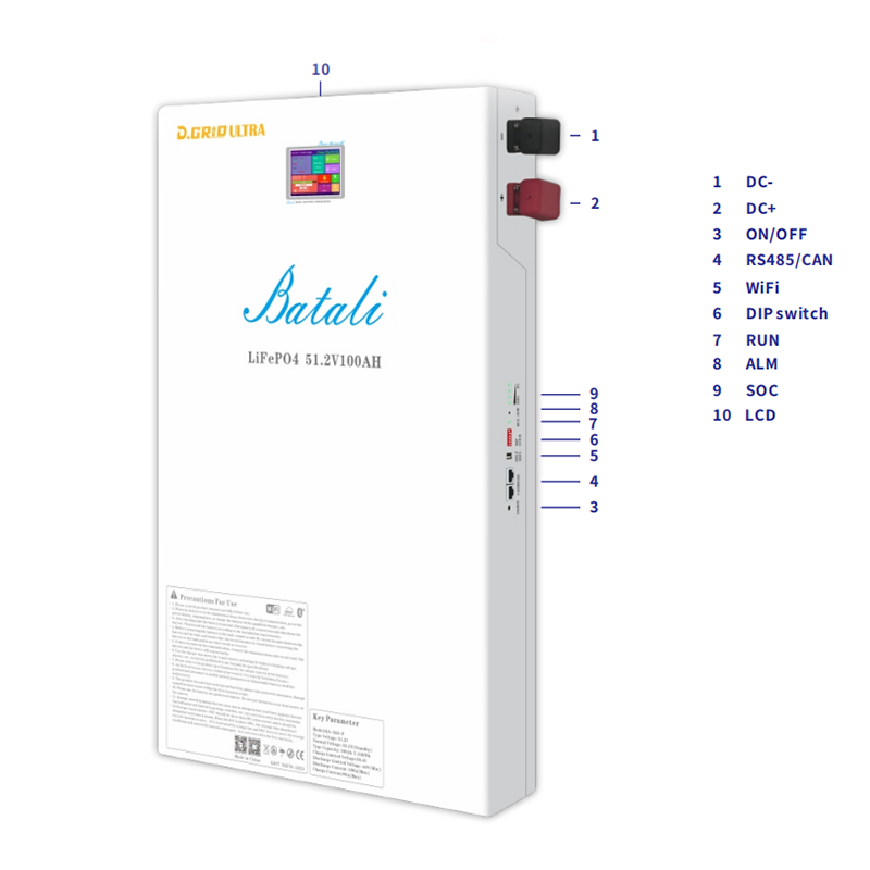 Batali BA-32S-P Lithium Battery | 51.2V 100Ah 5.12kWh | High-Performance 5kW Energy Storage