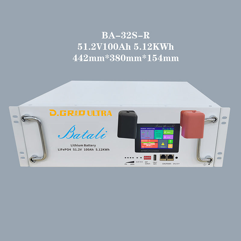Batali 51.2V 100Ah 5.12kWh LiFePO₄ Battery Pack – BA-32S-R for Home & Industrial ESS