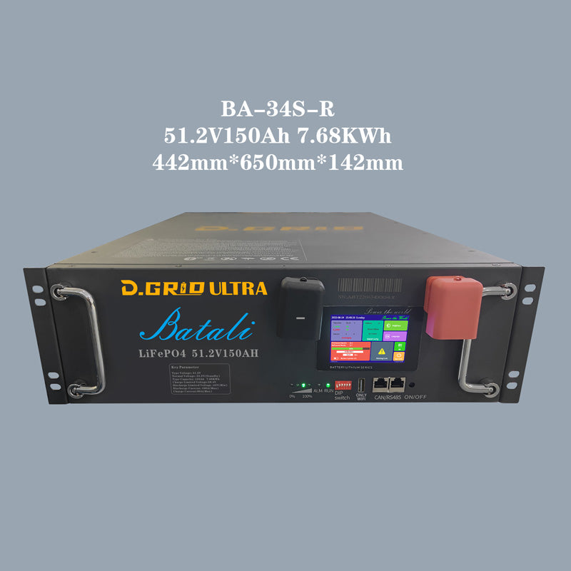 Batali BA-34S-R Lithium Battery 51.2V 150Ah 7.68kWh | Long-Life, Safe & Efficient Energy Storage