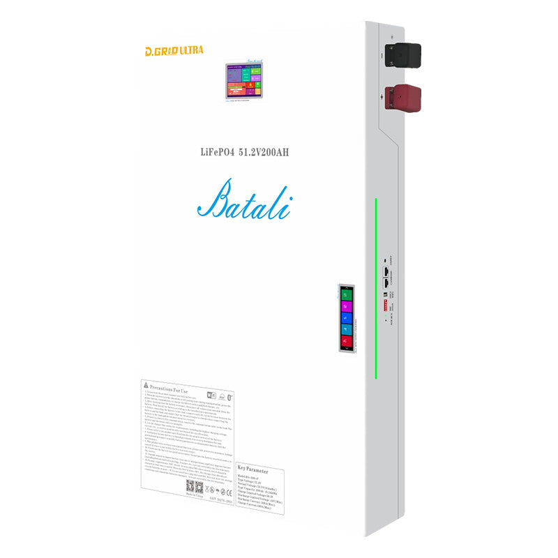 Batali BA-38S-P 51.2V 200Ah (10.24kWh) LiFePO₄ Battery | 200A Max Discharge, 10000 Cycles, Dual Touch Screen, CAN/RS485, WiFi Monitoring