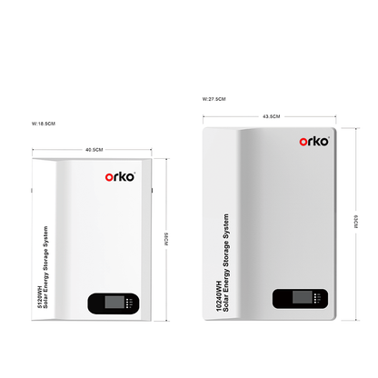 ORKO Athena A Series Wall-Mounted LiFePO₄ Battery 25.6V 100Ah (2.56kWh) – Reliable Energy Storage for Homes & Small Systems