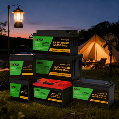 ORKO 12.8V 30Ah LiFePO₄ Lead-Acid Replacement Battery | Compact Outdoor Portable Power Solution